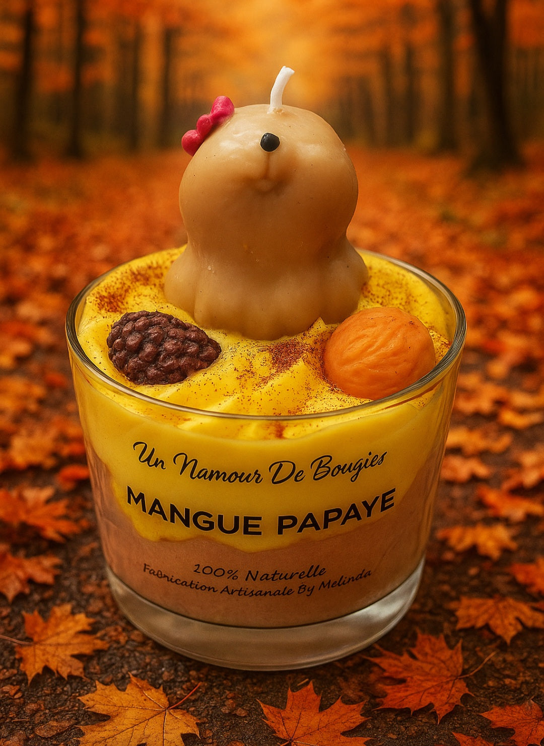 Bougie Gourmande Parfumée MANGUE PAPAYE