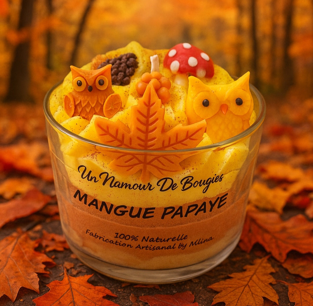 Bougie Gourmande Parfumée MANGUE PAPAYE