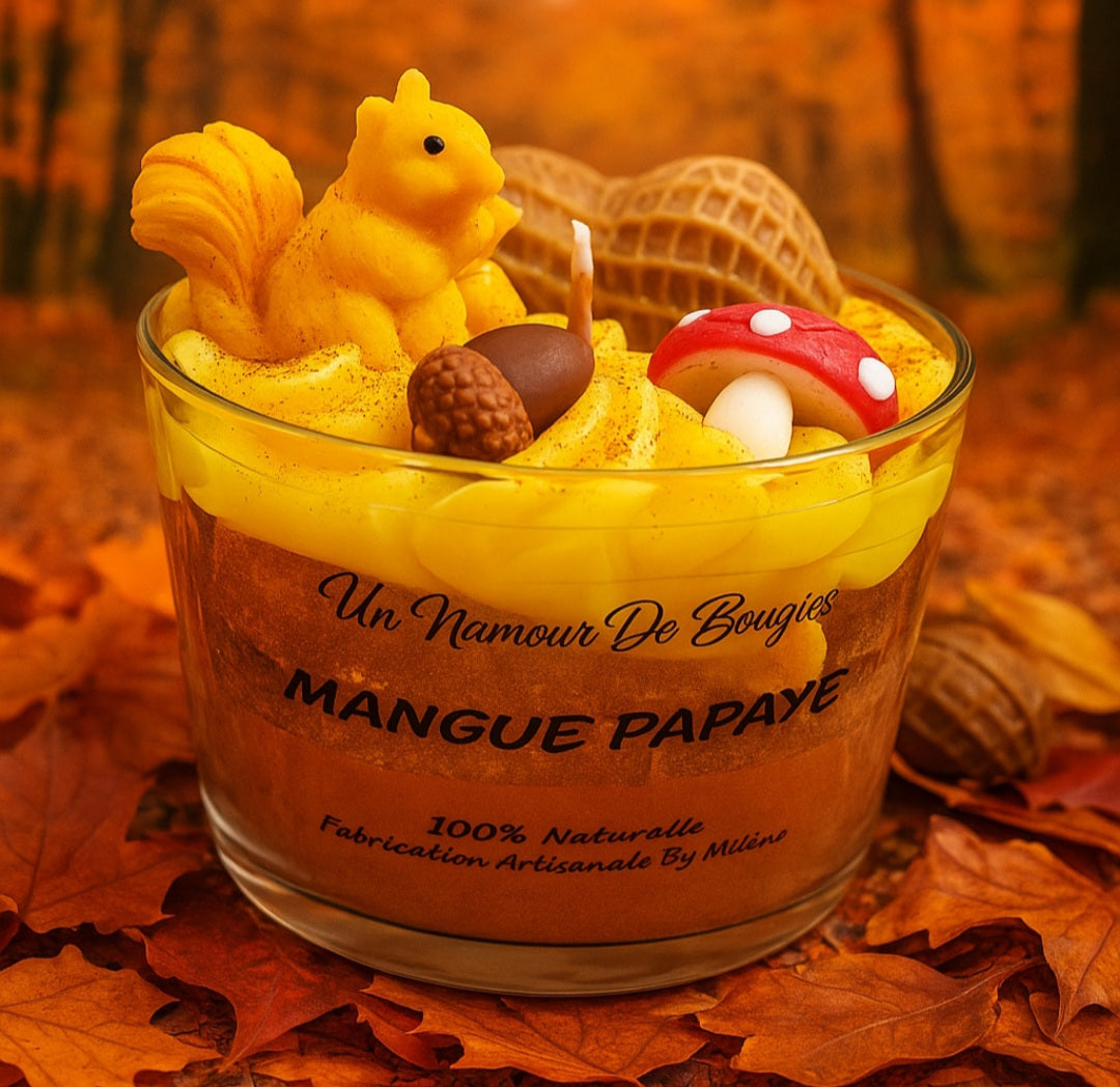 Bougie Gourmande Parfumée MANGUE PAPAYE